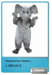 Kostüm Maskottchen Promotion Lauffiguren Professionell