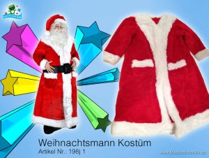 Weihnachtsmann Kostüm Maskottchen Lauffigur 198j Promotion günstig kaufen Walking Act